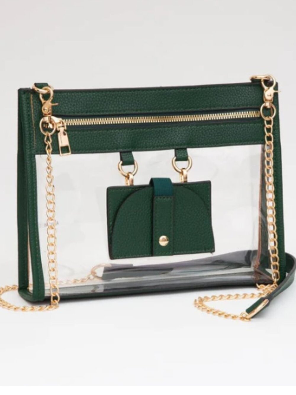 NWT Green Clear Gameday Crossbody Bag With Sunglasses Holder